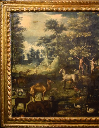 Le Paradis Terrestre - Atelier de Jan Brueghel II (1601–1678) - Tableaux et dessins Style Louis XIII